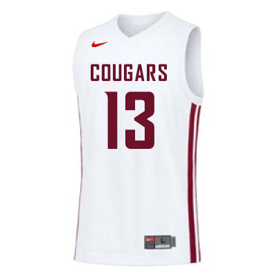 Men #13 Carlos Rosario Washington State Cougars College Basketball Jerseys Sale-White - Click Image to Close